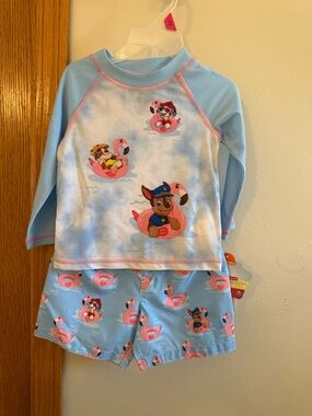 Nickelodeon Paw Patrol Kids Swim Set - Rash guard and swim trunks